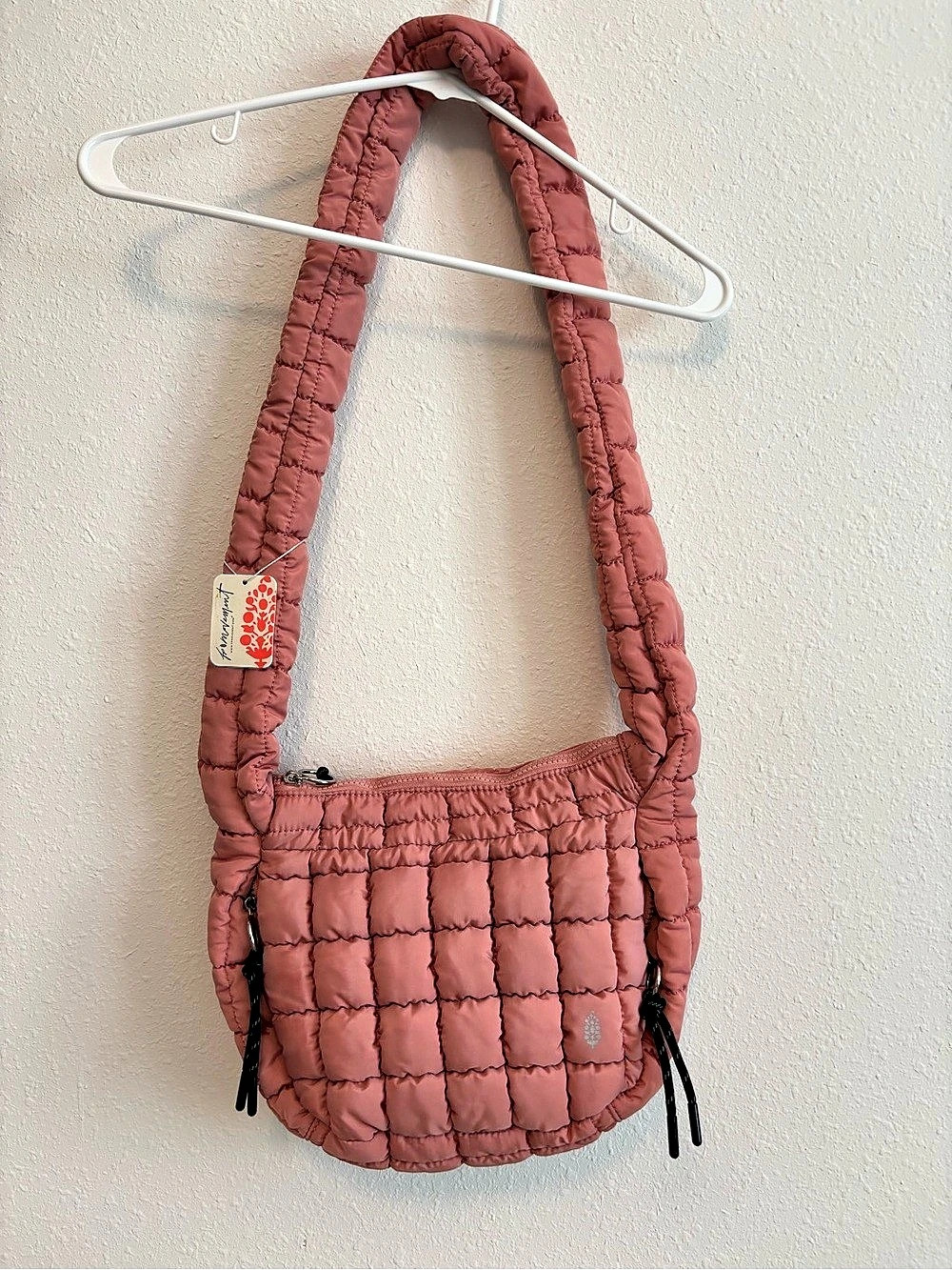 Free People Quilted Mini Carryall Sling Ballet Slipper Pink NWT